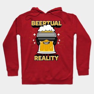 Beertual Reality Funny Cute Virtual Reality VR Meme Gift For Beer Lovers Hoodie